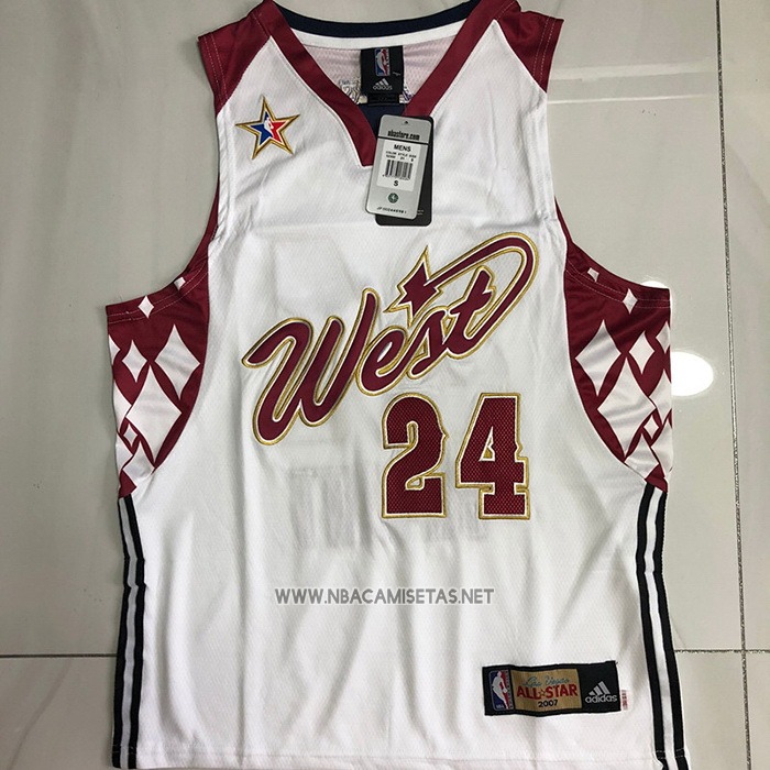 Camiseta All Star 2007 Los Angeles Lakers Kobe Bryant NO 24 Blanco